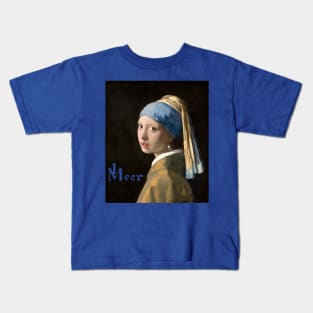 Girl With A Pearl Earring Kids T-Shirt